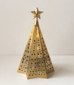 Christmas Tree In Gold Finish 44 Cm, Small
