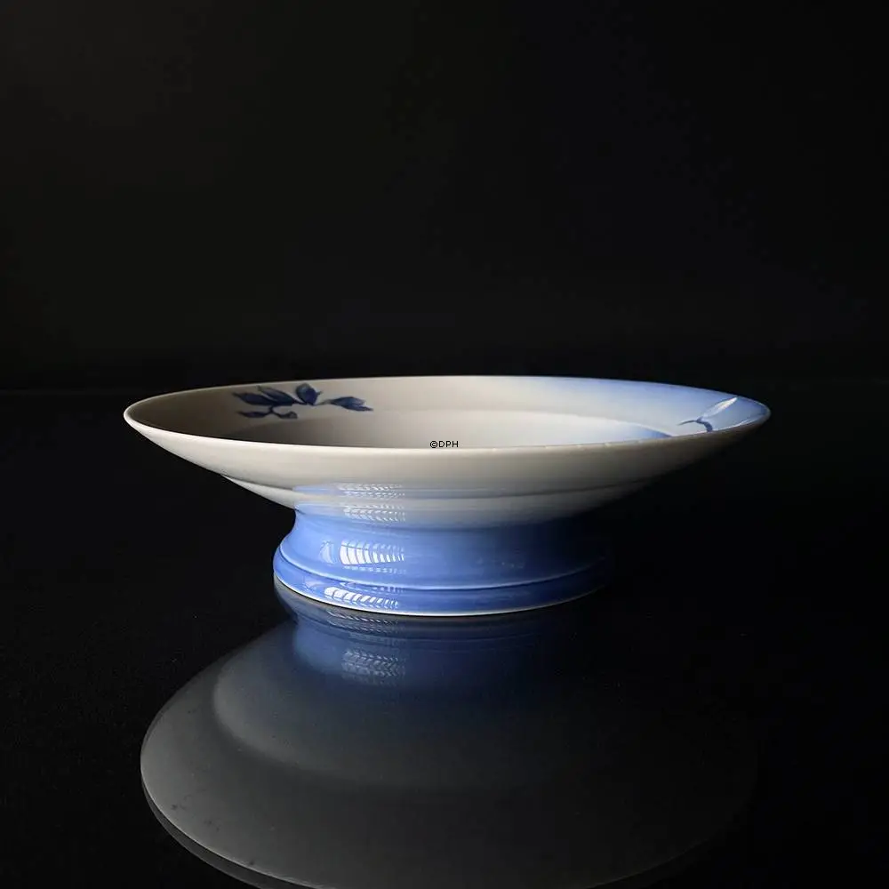 Round Dish On Small Stand Christmas Rose Service Bing & Grondahl ø24cm No. 206 Or 577 1 Round Dish On Small Stand Christmas Rose Service Bing & Grondahl ø24cm No. 206 Or 577