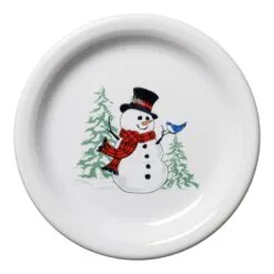 Fiesta Snowman Appetizer Plate