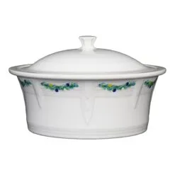 Fiesta Blue Christmas Tree Large Covered Casserole