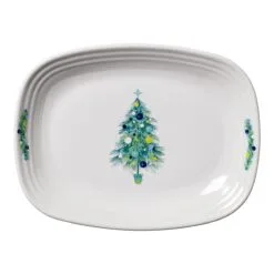 Fiesta Blue Christmas Tree Rectangular Platter