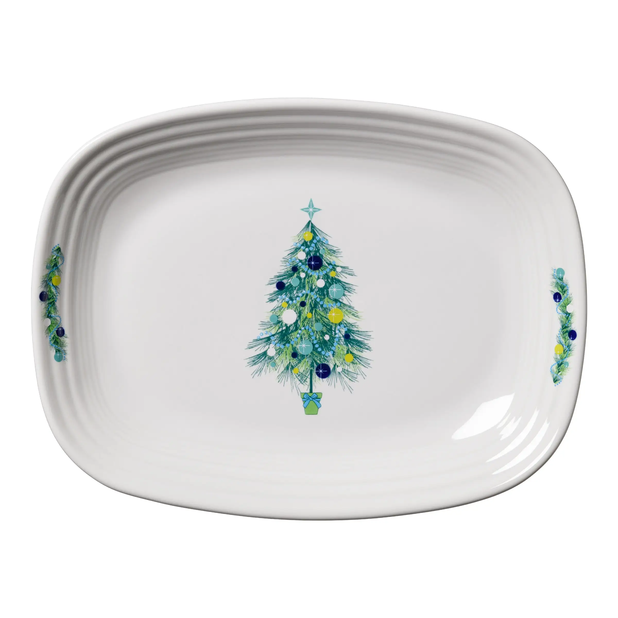 Fiesta Blue Christmas Tree Rectangular Platter 1 Fiesta Blue Christmas Tree Rectangular Platter