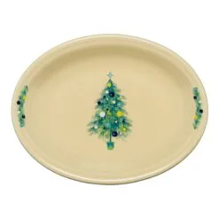 Fiesta Blue Christmas Tree Medium Oval Platter