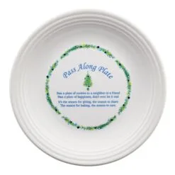Fiesta Blue Christmas Tree Pass Along Plate