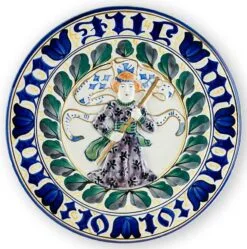 1919 Christmas Plate Aluminia Large