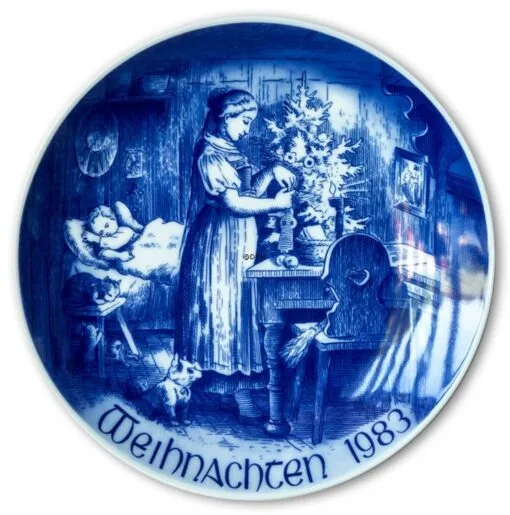 1983 Bareuther Christmas Plate - German -Fiesta Shop BARX1983 T