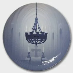 Interior Of A Gothic Church 1902, Bing & Grondahl Christmas Plate, Designed By Dahl Jensen