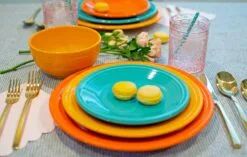 Fiesta Salad Plate -Fiesta Shop Butterscotch Turquoise Poppy PlaceSetting2 73e7b2db c305 4723 8453 fbdf575858d9
