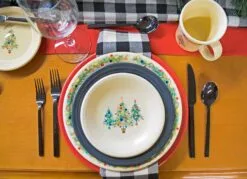 Fiesta Christmas Tree Dinner Plate -Fiesta Shop ChristmasTree Slate Scarlet