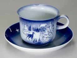 1986 Desiree Svend Jensen Hans Christian Andersen Christmas Cup With Saucer -Fiesta Shop DK1986 e