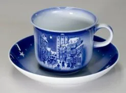 1992 Desiree Svend Jensen Hans Christian Andersen Christmas Cup With Saucer -Fiesta Shop DK1992 e