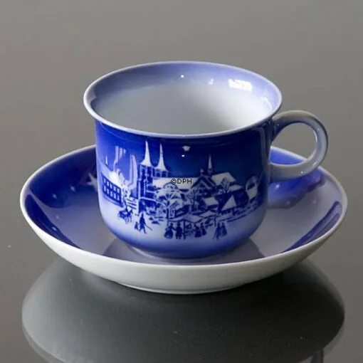 1994 Desiree Svend Jensen Hans Christian Andersen Christmas Cup With Saucer -Fiesta Shop DK1994