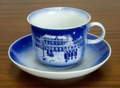 1997 Desiree Svend Jensen Hans Christian Andersen Christmas Cup With Saucer -Fiesta Shop DK1997 d