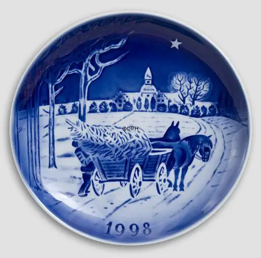 The Gardener And The Squire - 1998 Desiree Hans Christian Andersen Christmas Plate, Cake Plate 1 The Gardener And The Squire - 1998 Desiree Hans Christian Andersen Christmas Plate, Cake Plate