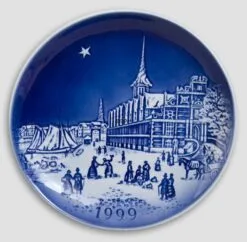 The Two Baronesses - 1999 Desiree Hans Christian Andersen Christmas Plate, Cake Plate