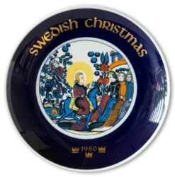 1980 Elgporslin Christmas Plate, Swedish Christmas, Christ Into Jerusalem