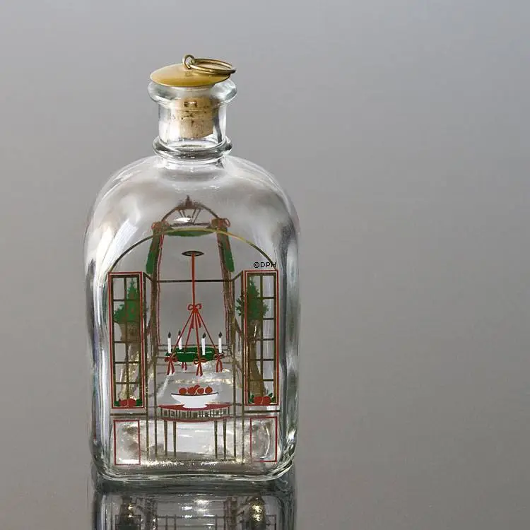 Holmegaard Christmas Bottle 1986, Capacity 65 Cl. 1 Holmegaard Christmas Bottle 1986, Capacity 65 Cl.