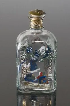 Holmegaard Christmas Bottle 1998, Capacity 65 Cl.