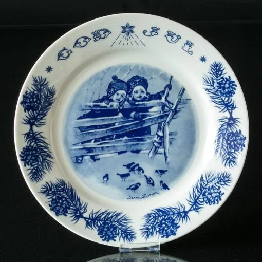 1978 Jenny Nystrom Christmas Plate, Children At Fence -Fiesta Shop JNX1978
