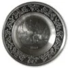 1987 Måstad Pewter Christmas Plate, Mountain Homestead