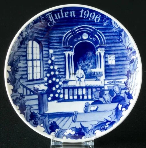 1996 Porsgrund Christmas Plate, Christmas Service -Fiesta Shop PX1996