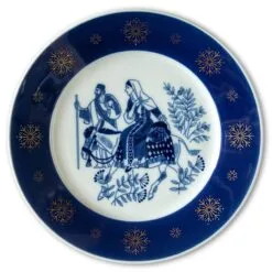 1970 Porsgrund De Luxe Christmas Plate, On The Road To Bethlehem