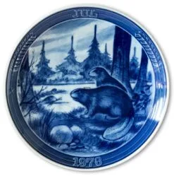 1978 Ravn Christmas Plate In The Series "Swedish Christmas", Beaver