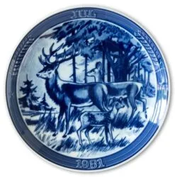 1981 Ravn Christmas Plate In The Series "Swedish Christmas", Stag