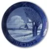 Snow Covered Landscape With Church 1923, Royal Copenhagen Christmas Plate