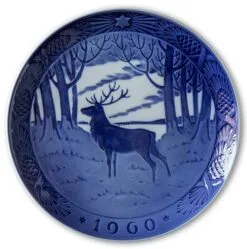 Stag In The Forest 1960, Royal Copenhagen Christmas Plate