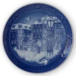 Christmas Tree Market, 2018 Royal Copenhagen Christmas Plate