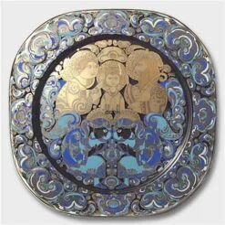 Rosenthal Bjorn Wiinblad Christmas Plate In Crystal 1979