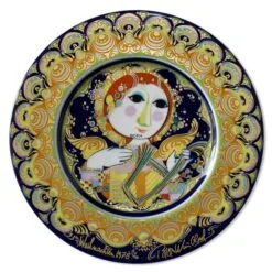 Rosenthal Bjorn Wiinblad Christmas Plate 1978 Angel With Harp