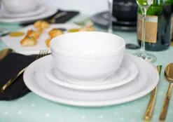 Fiesta Small Bistro Bowl 38 Fiesta Small Bistro Bowl -Fiesta Shop White BistroPlaceSetting
